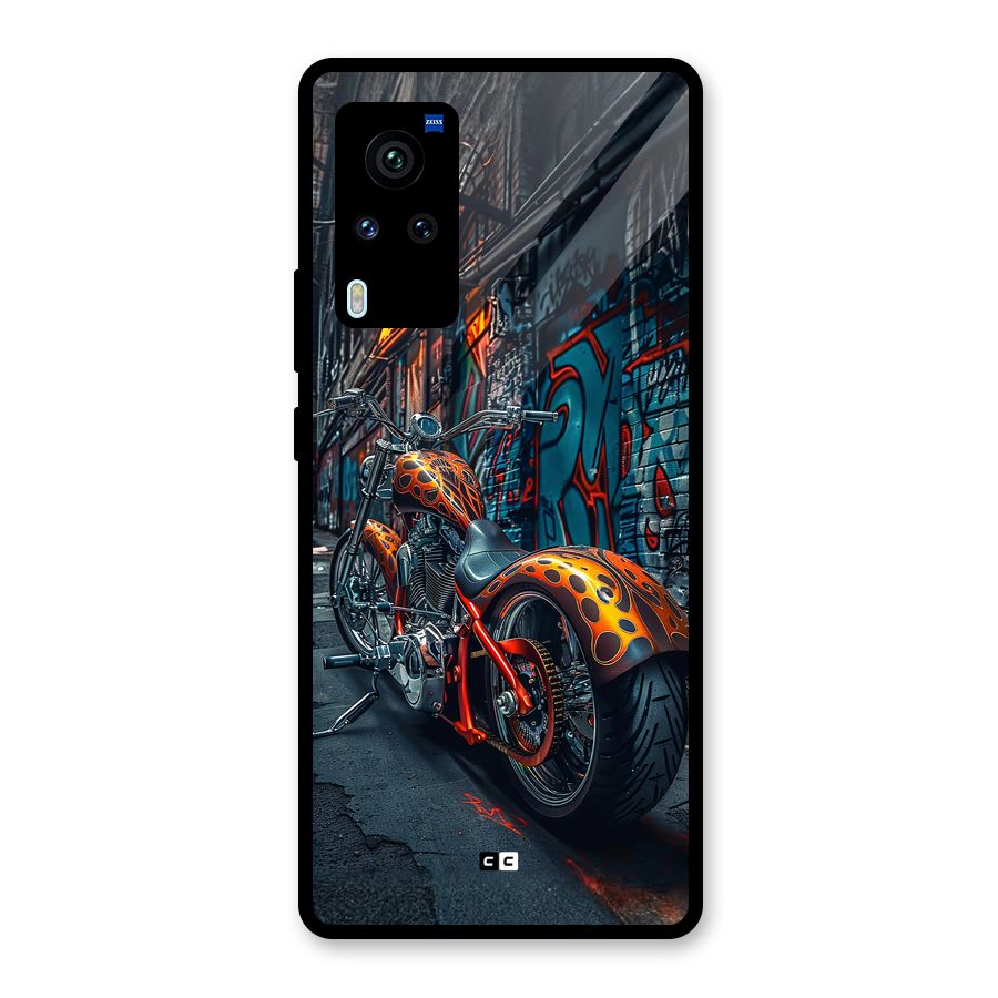 Orange Fatbike Glass Back Case for Vivo X60 Pro