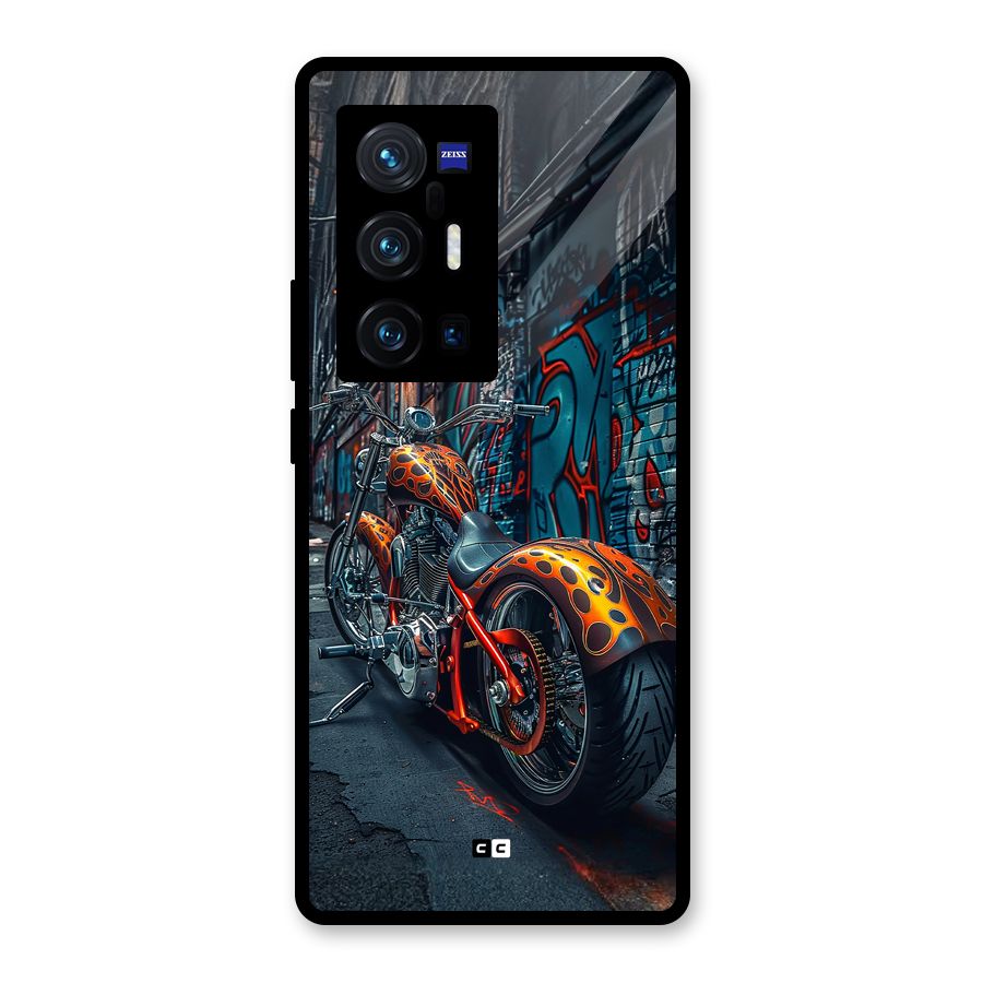 Orange Fatbike Glass Back Case for Vivo X70 Pro Plus