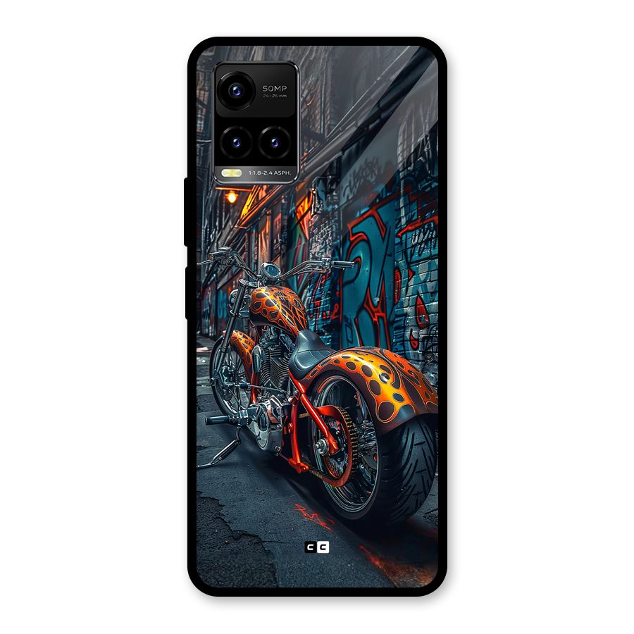 Orange Fatbike Glass Back Case for Vivo Y21T