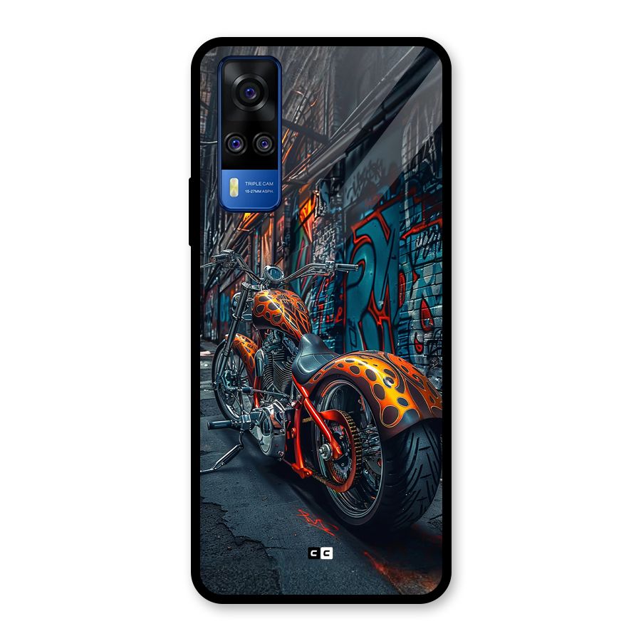 Orange Fatbike Glass Back Case for Vivo Y31