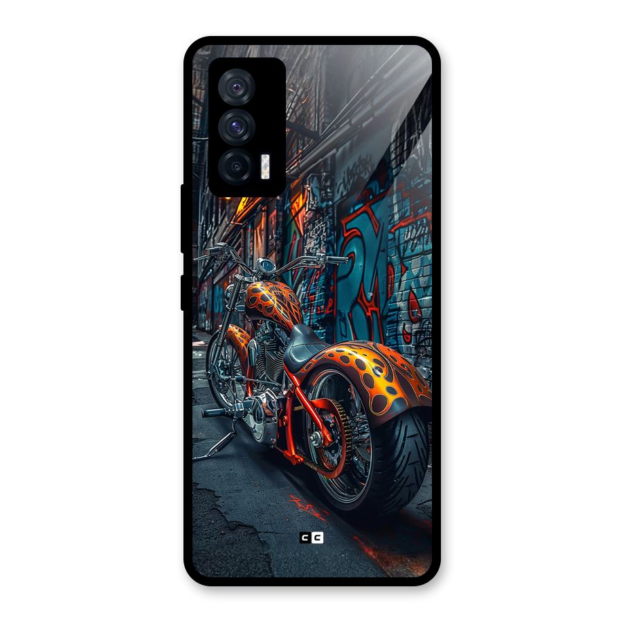 Orange Fatbike Glass Back Case for Vivo iQOO 7 5G