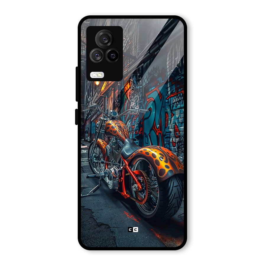 Orange Fatbike Glass Back Case for Vivo iQOO 7 Legend 5G