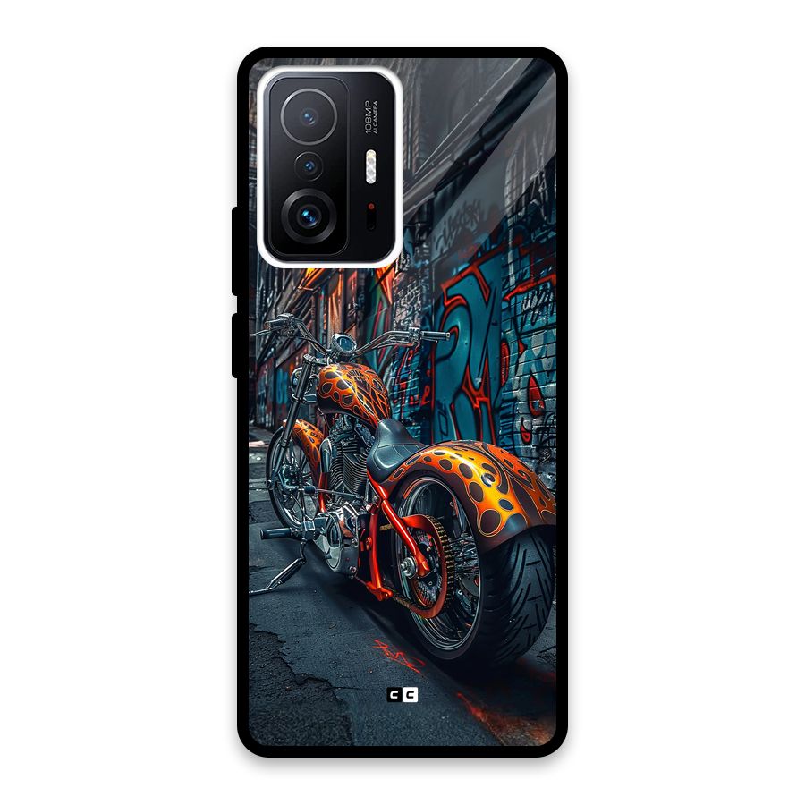 Orange Fatbike Glass Back Case for Xiaomi 11T Pro