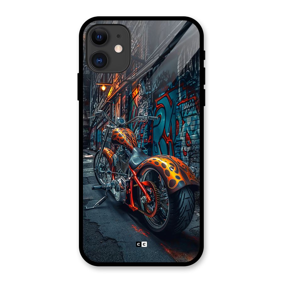 Orange Fatbike Glass Back Case for iPhone 11
