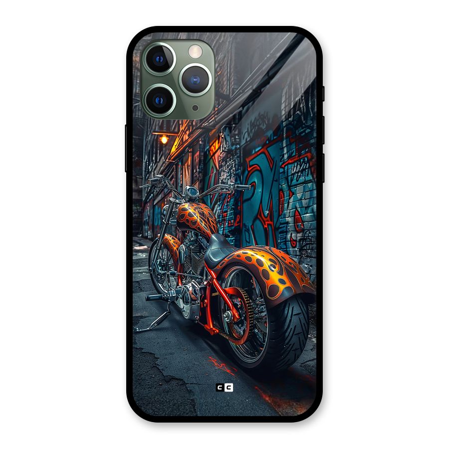 Orange Fatbike Glass Back Case for iPhone 11 Pro