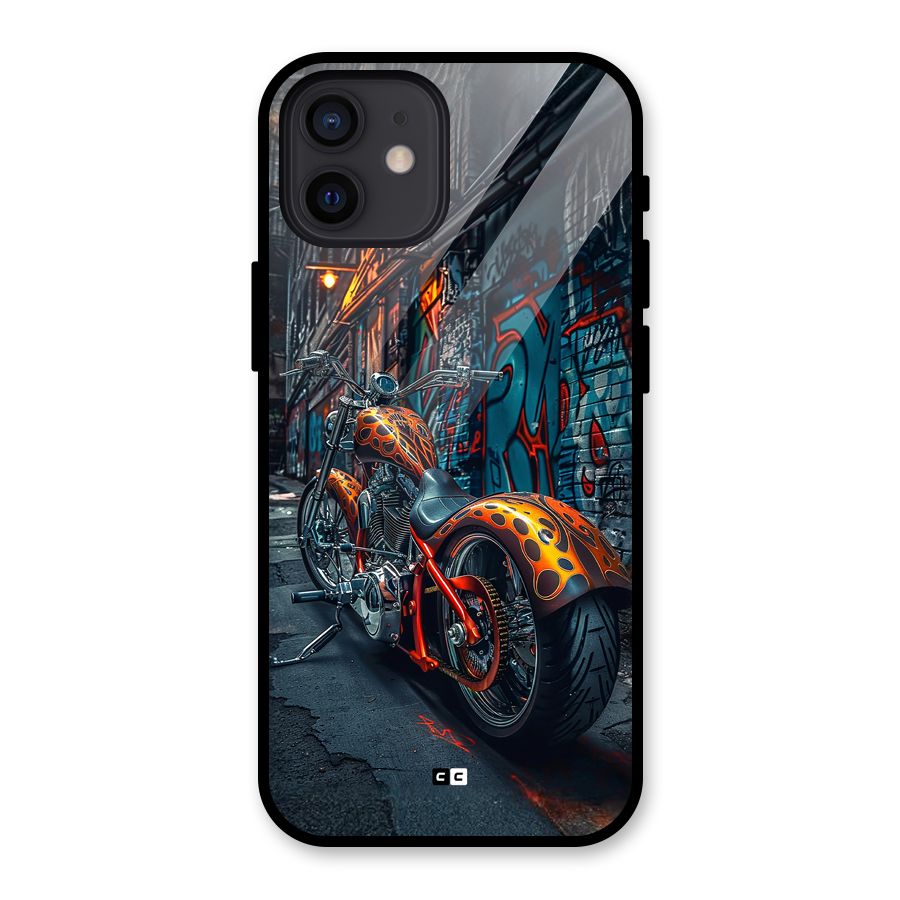 Orange Fatbike Glass Back Case for iPhone 12