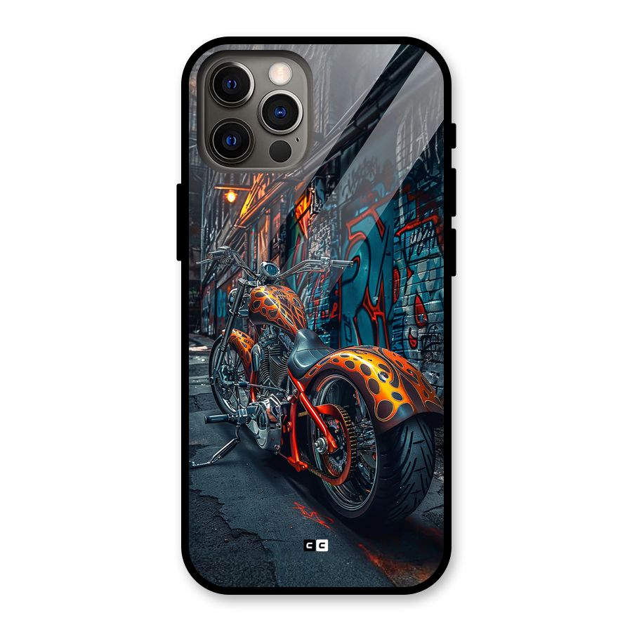 Orange Fatbike Glass Back Case for iPhone 12 Pro