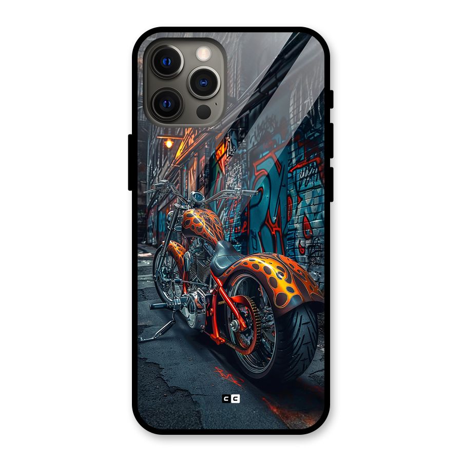 Orange Fatbike Glass Back Case for iPhone 12 Pro Max