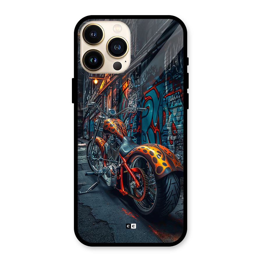 Orange Fatbike Glass Back Case for iPhone 13 Pro Max