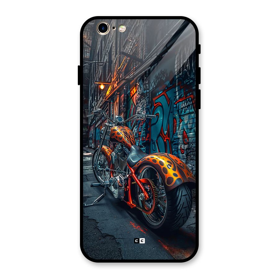 Orange Fatbike Glass Back Case for iPhone 6 6S