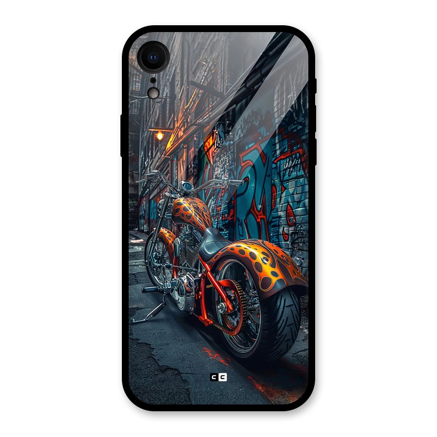 Orange Fatbike Glass Back Case for iPhone XR