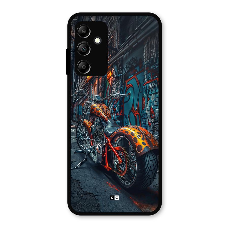 Orange Fatbike Metal Back Case for Galaxy A14 5G