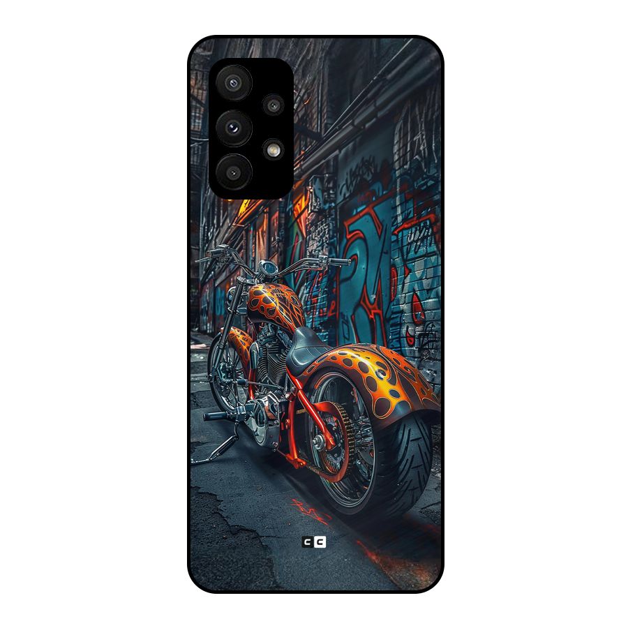 Orange Fatbike Metal Back Case for Galaxy A23