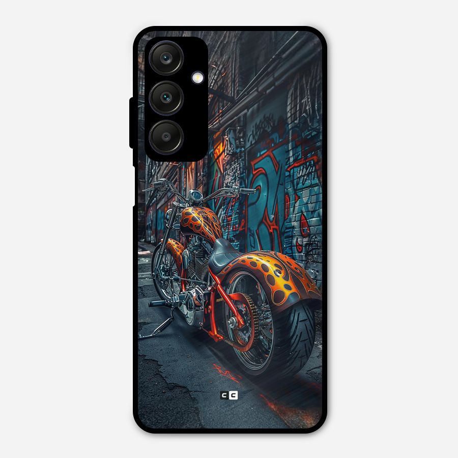 Orange Fatbike Metal Back Case for Galaxy A25 5G