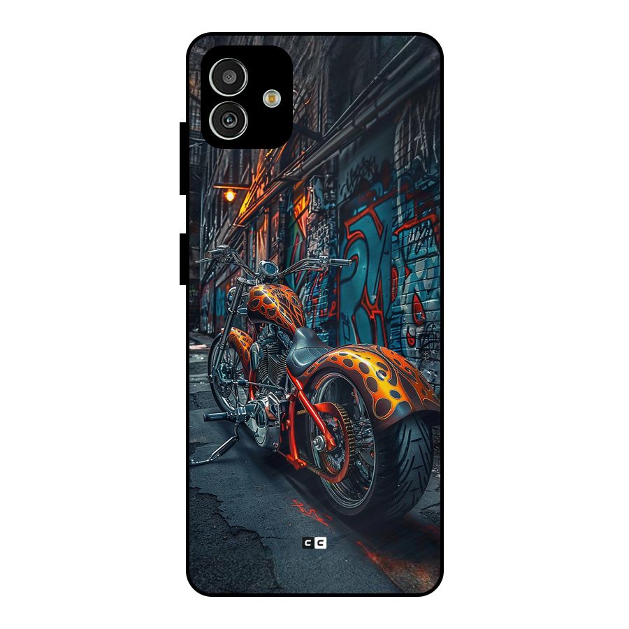 Orange Fatbike Metal Back Case for Galaxy M13 5G