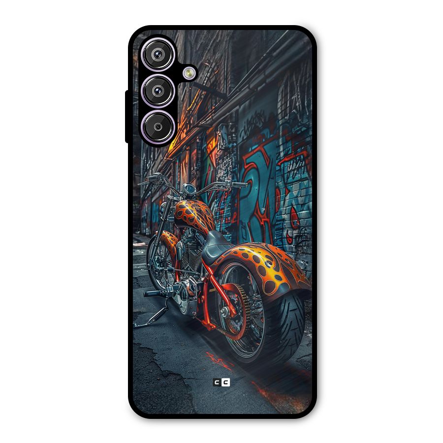 Orange Fatbike Metal Back Case for Galaxy M15