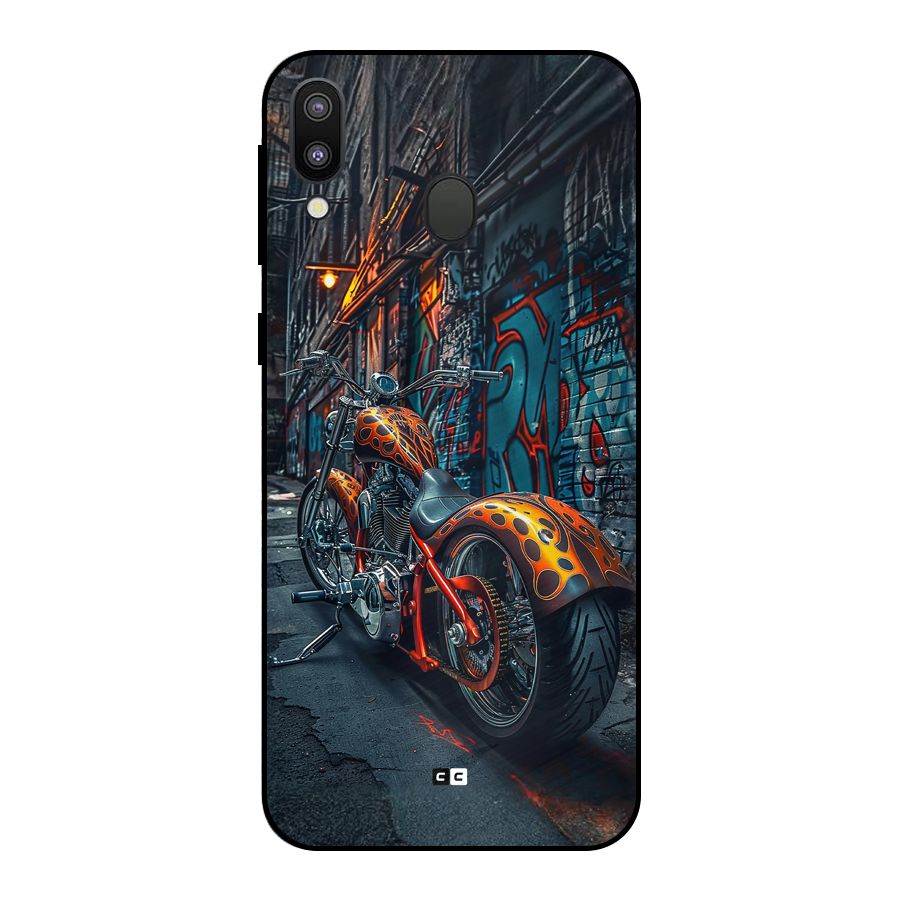 Orange Fatbike Metal Back Case for Galaxy M20