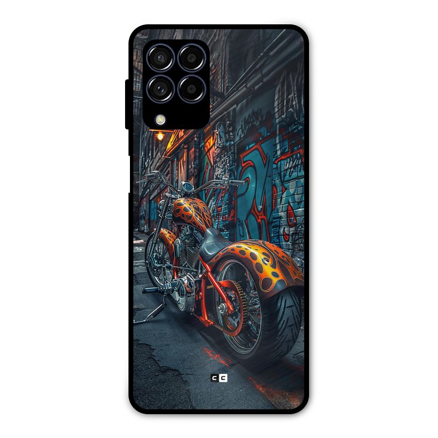 Orange Fatbike Metal Back Case for Galaxy M53 5G