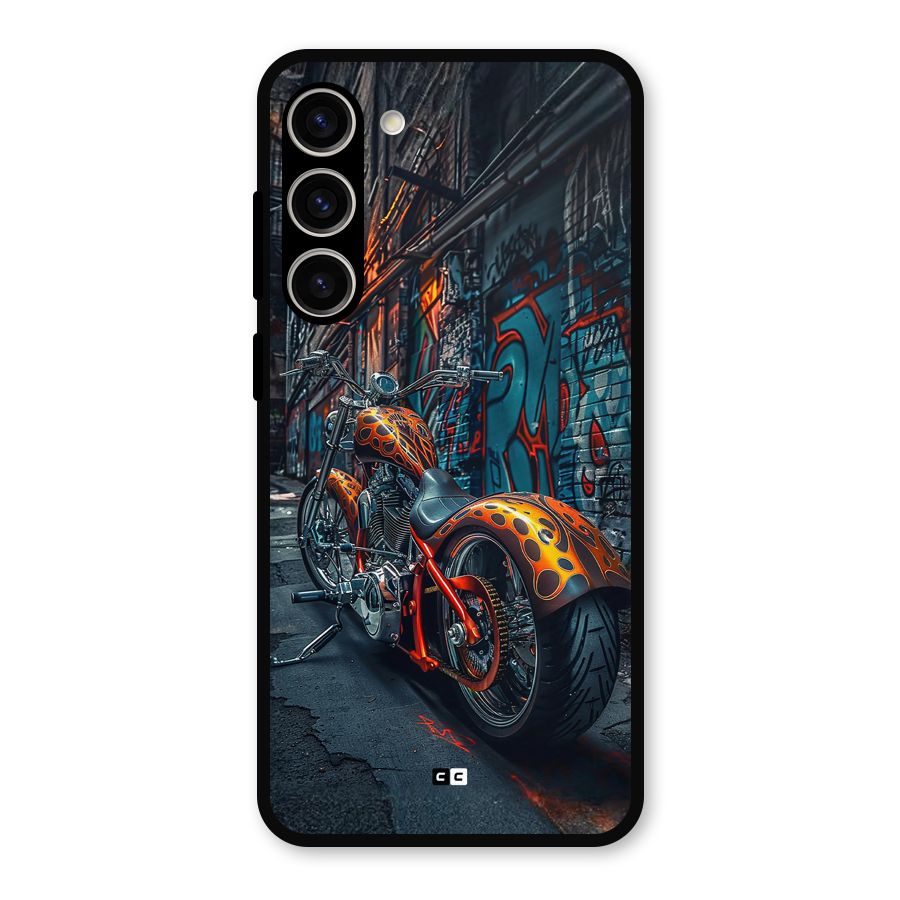 Orange Fatbike Metal Back Case for Galaxy S23 Plus