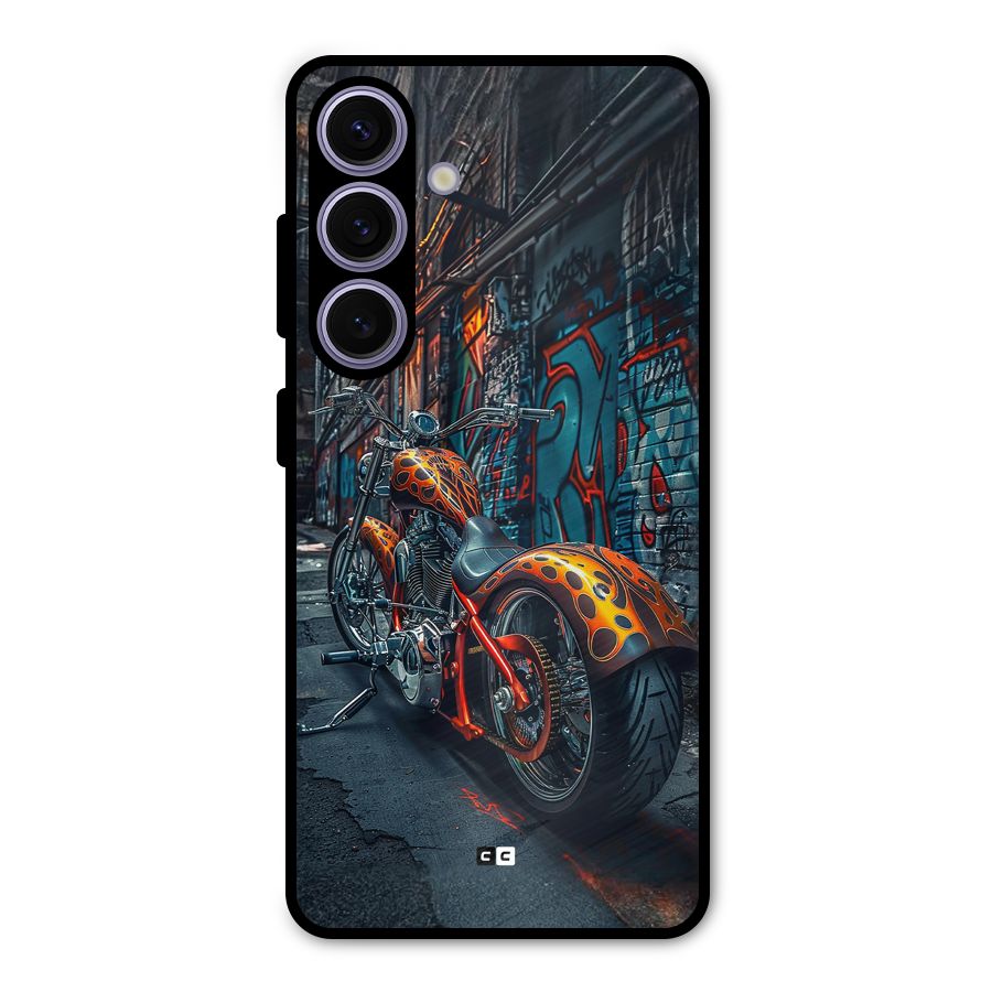 Orange Fatbike Metal Back Case for Galaxy S24