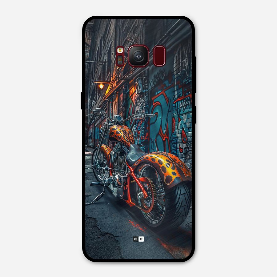 Orange Fatbike Metal Back Case for Galaxy S8