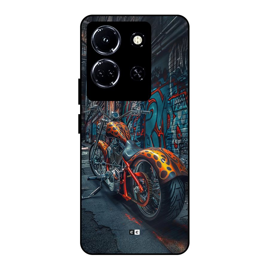 Orange Fatbike Metal Back Case for Infinix Note 30 5G