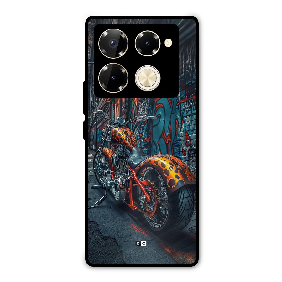 Orange Fatbike Metal Back Case for Infinix Note 40 Pro