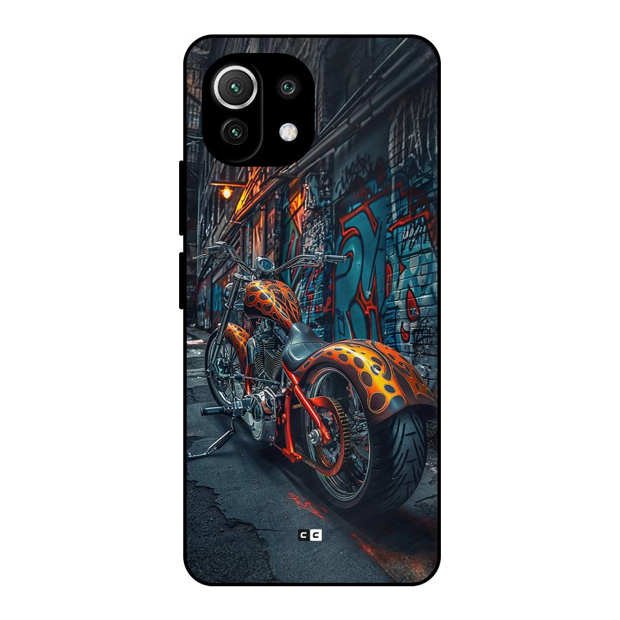 Orange Fatbike Metal Back Case for Mi 11 Lite NE 5G