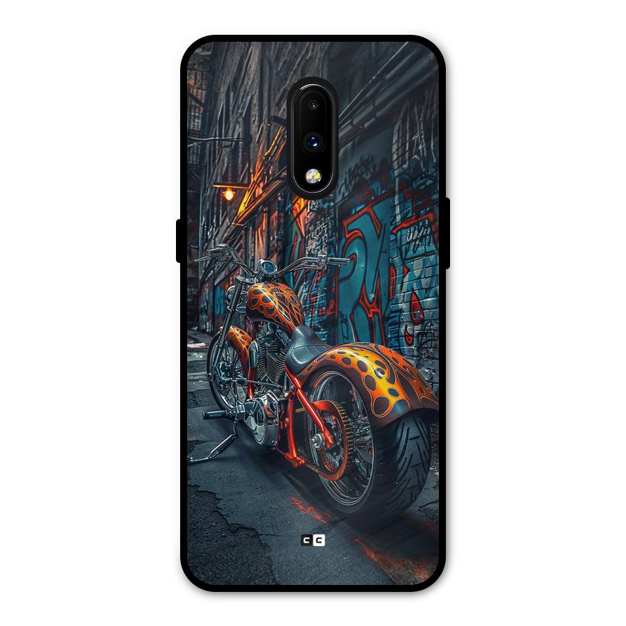 Orange Fatbike Metal Back Case for OnePlus 7