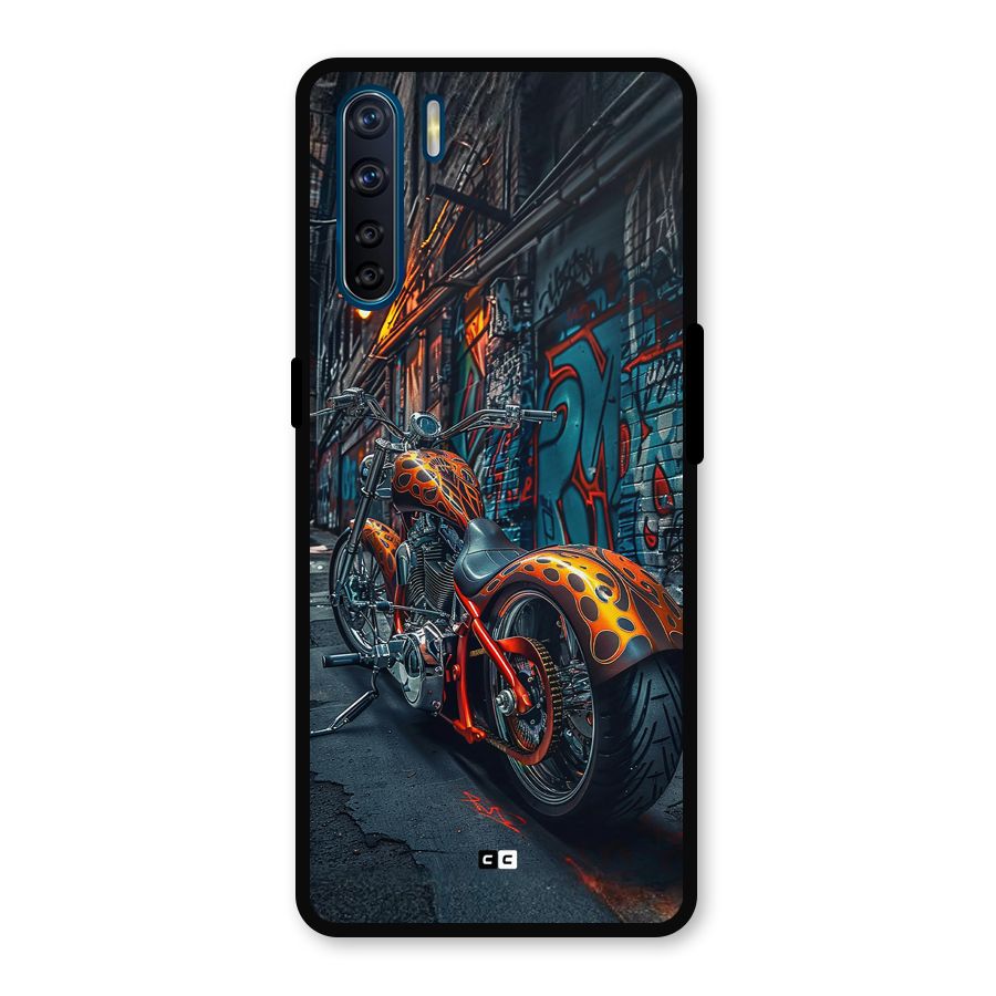 Orange Fatbike Metal Back Case for Oppo F15