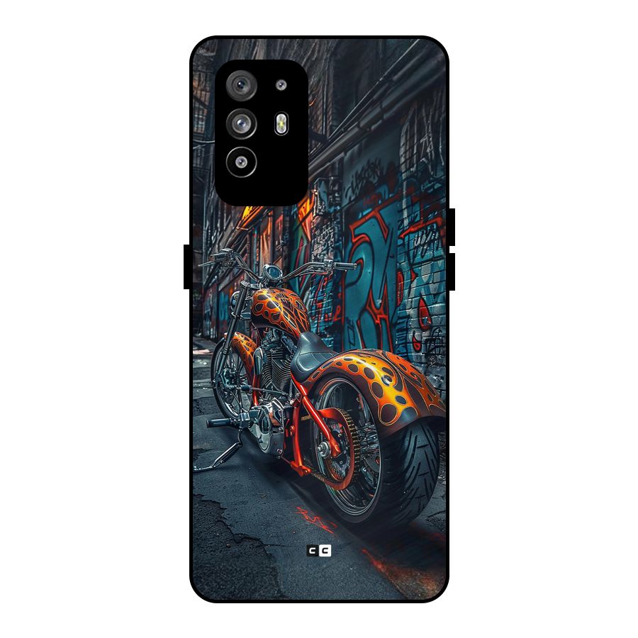 Orange Fatbike Metal Back Case for Oppo F19 Pro Plus 5G