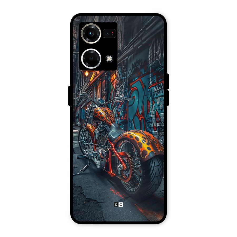 Orange Fatbike Metal Back Case for Oppo F21 Pro 4G
