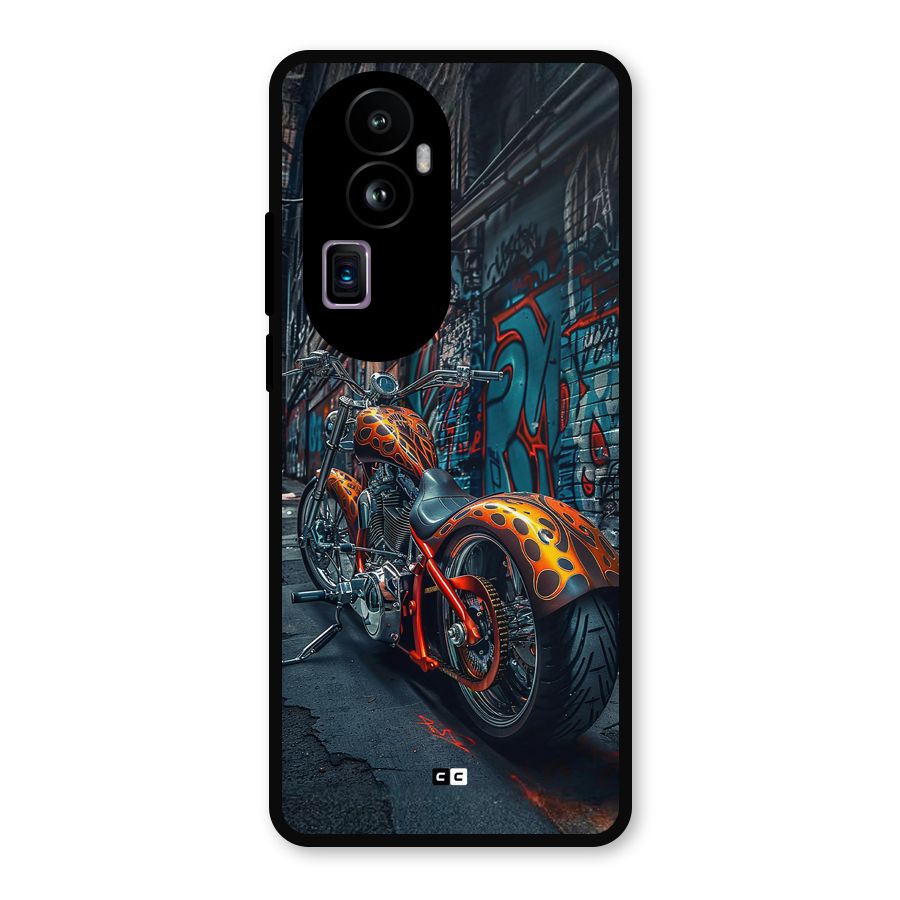 Orange Fatbike Metal Back Case for Oppo Reno10 Pro Plus