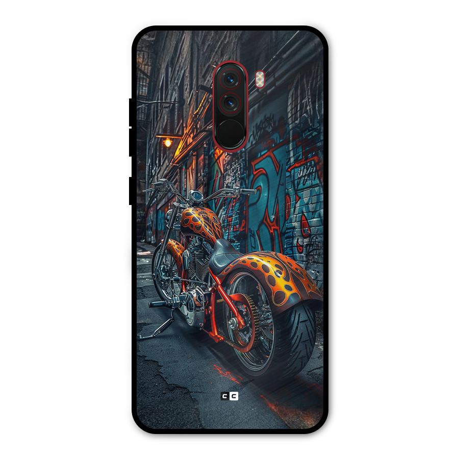 Orange Fatbike Metal Back Case for Poco F1