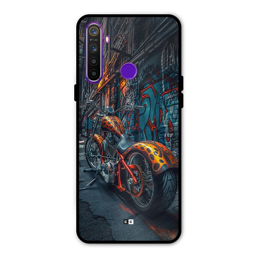 Orange Fatbike Metal Back Case for Realme 5