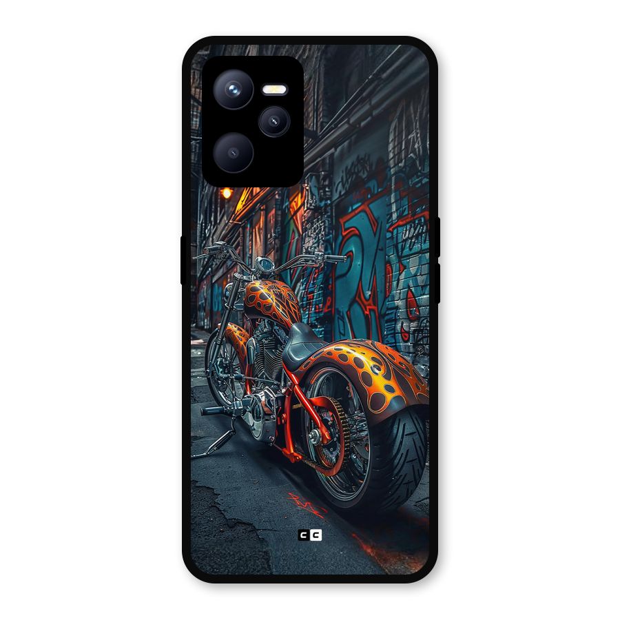 Orange Fatbike Metal Back Case for Realme C35