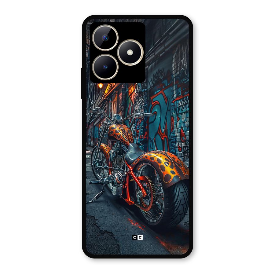 Orange Fatbike Metal Back Case for Realme C53