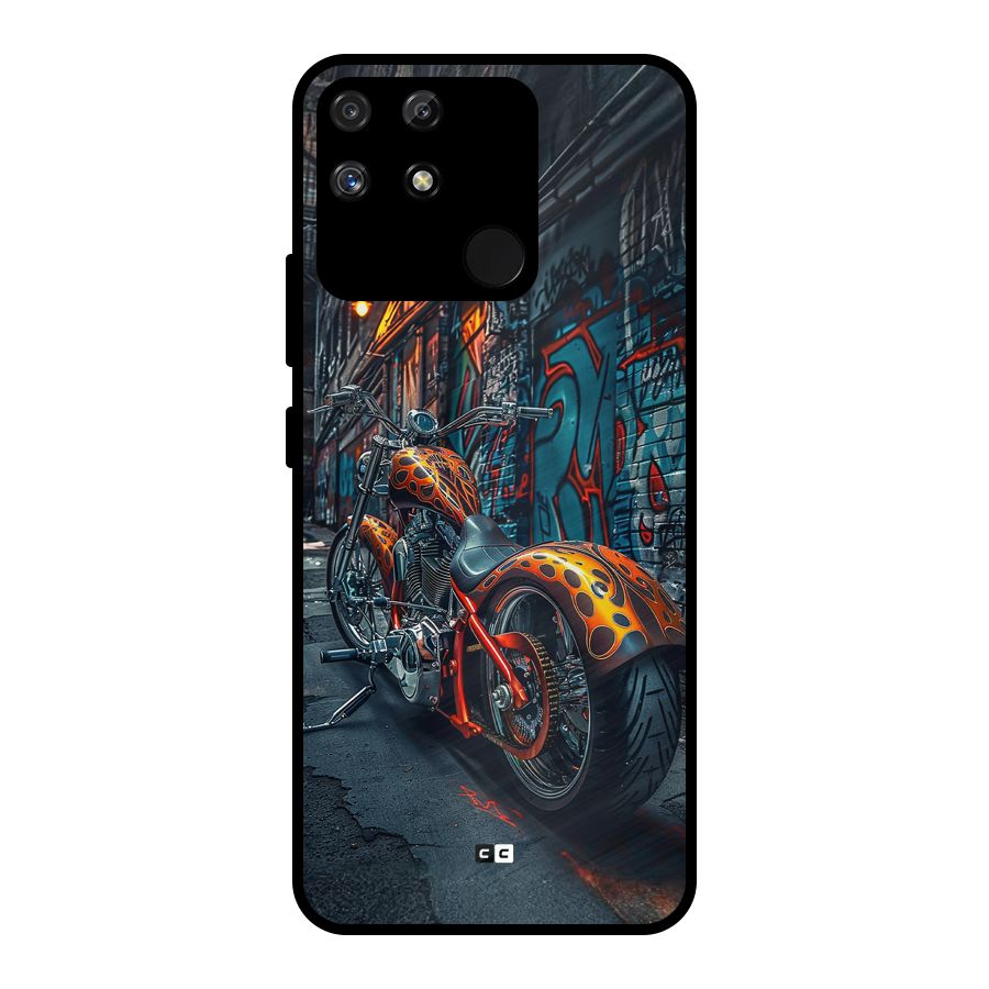 Orange Fatbike Metal Back Case for Realme Narzo 50A