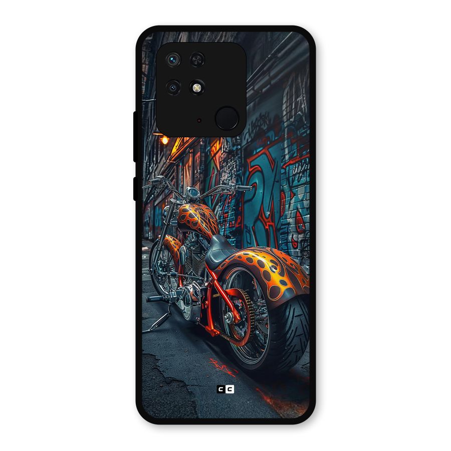 Orange Fatbike Metal Back Case for Redmi 10 Power