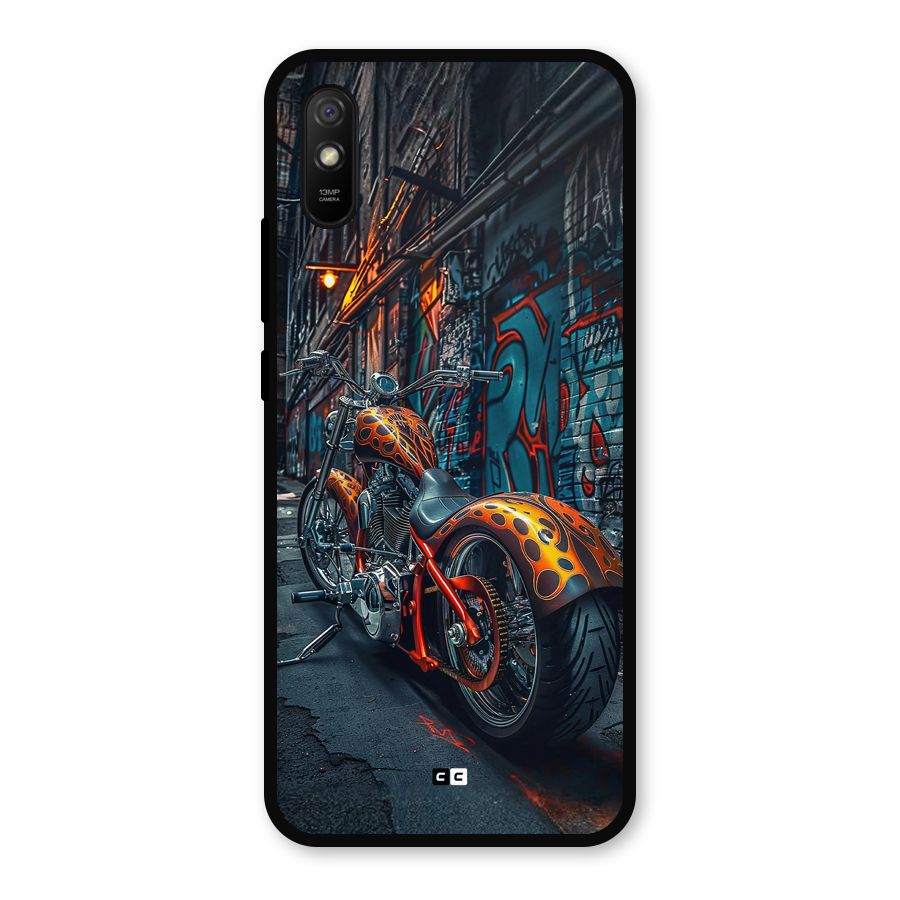 Orange Fatbike Metal Back Case for Redmi 9a
