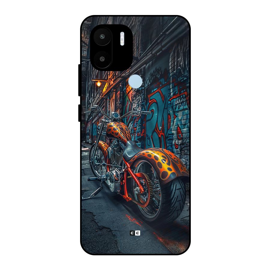 Orange Fatbike Metal Back Case for Redmi A1 Plus