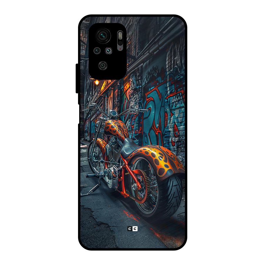 Orange Fatbike Metal Back Case for Redmi Note 10S