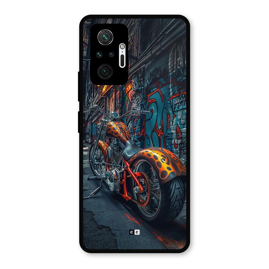 Orange Fatbike Metal Back Case for Redmi Note 10 Pro