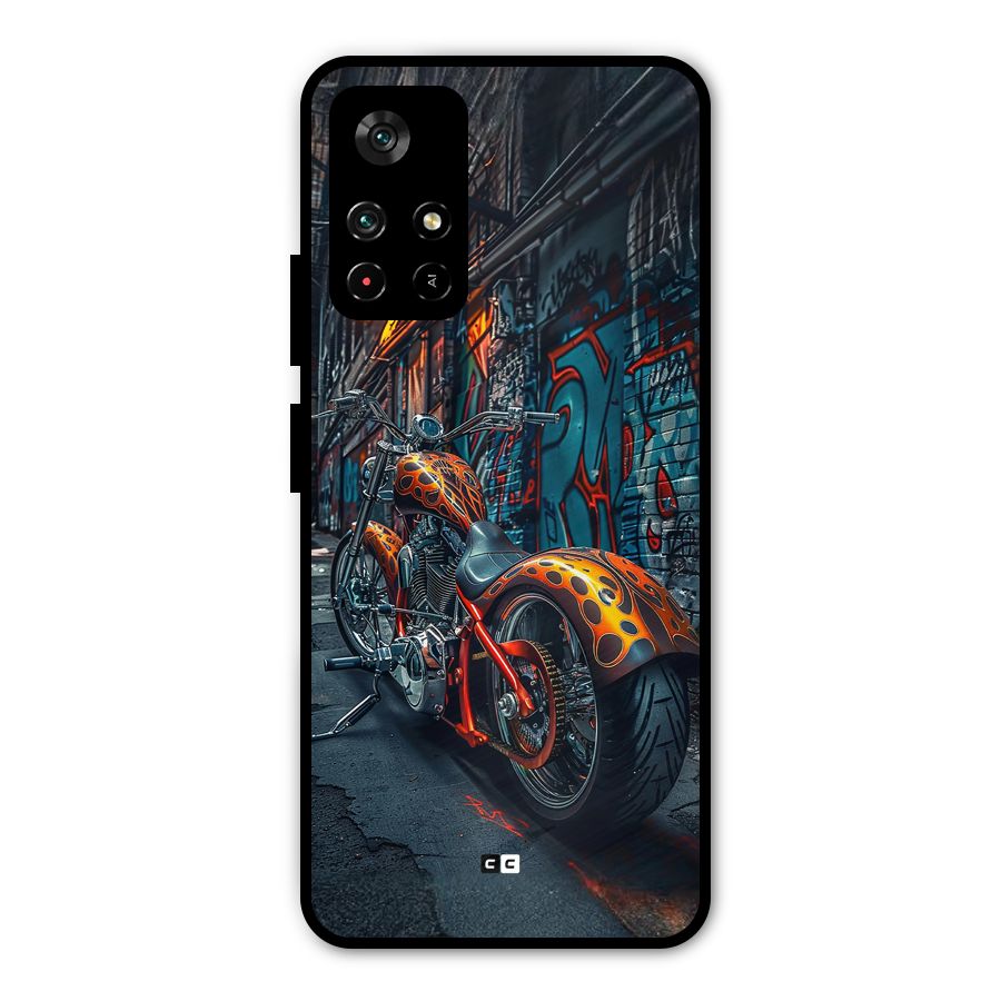 Orange Fatbike Metal Back Case for Redmi Note 11T 5G