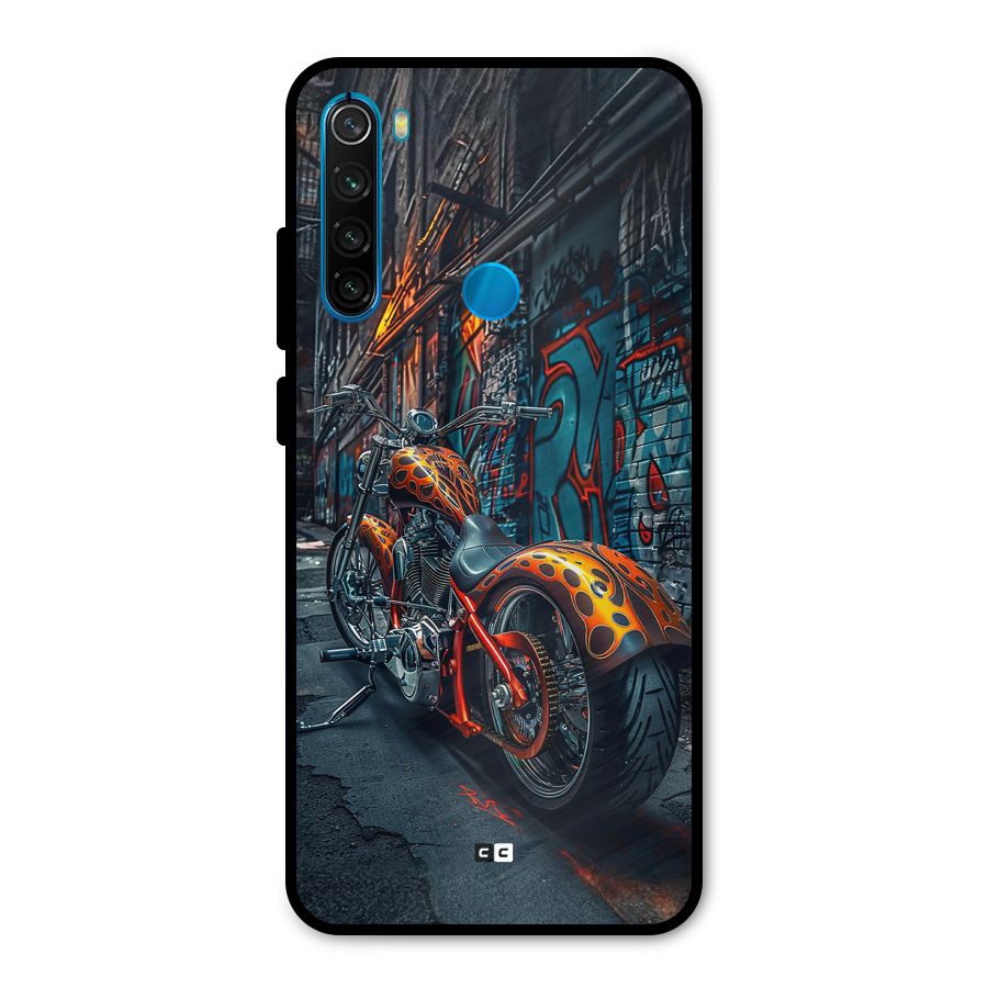 Orange Fatbike Metal Back Case for Redmi Note 8