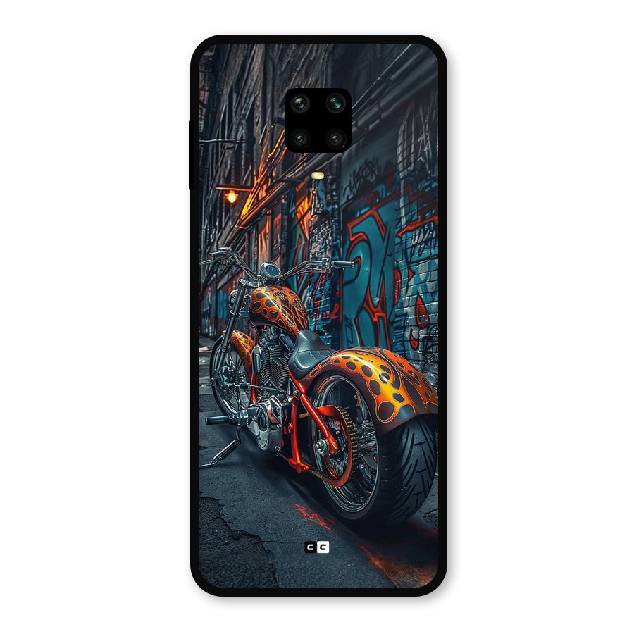 Orange Fatbike Metal Back Case for Redmi Note 9 Pro