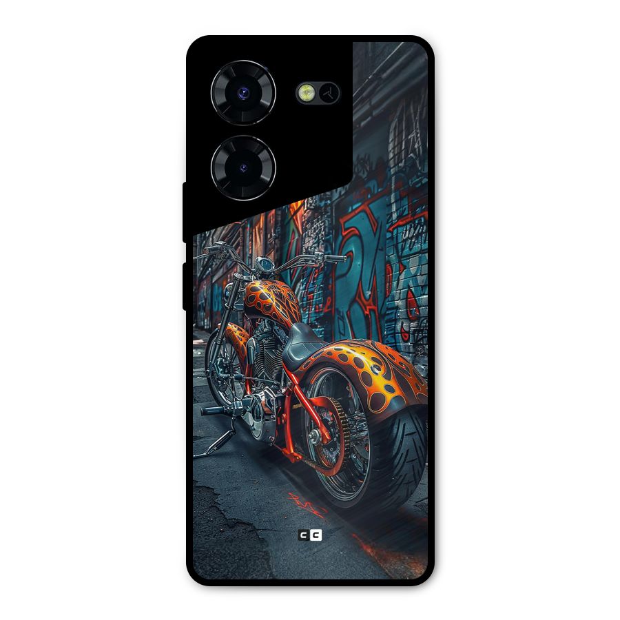 Orange Fatbike Metal Back Case for Tecno Pova 5 Pro 5G