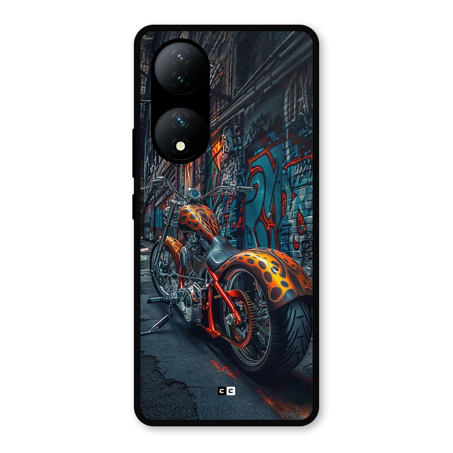 Orange Fatbike Metal Back Case for Vivo T2