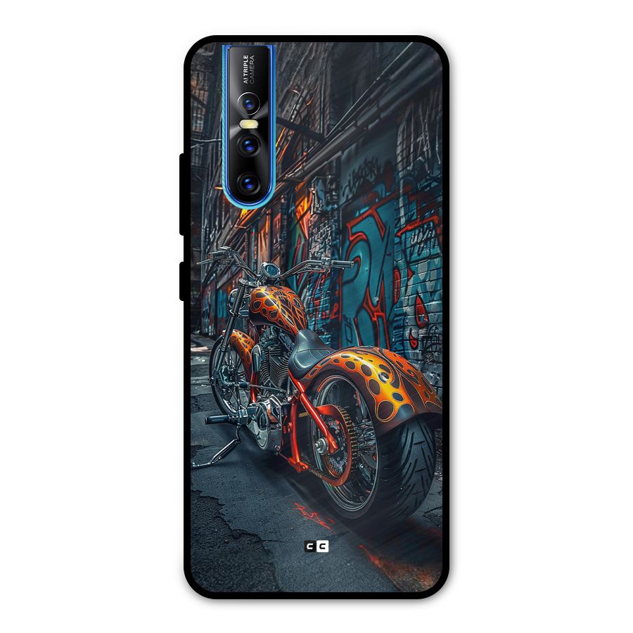 Orange Fatbike Metal Back Case for Vivo V15 Pro