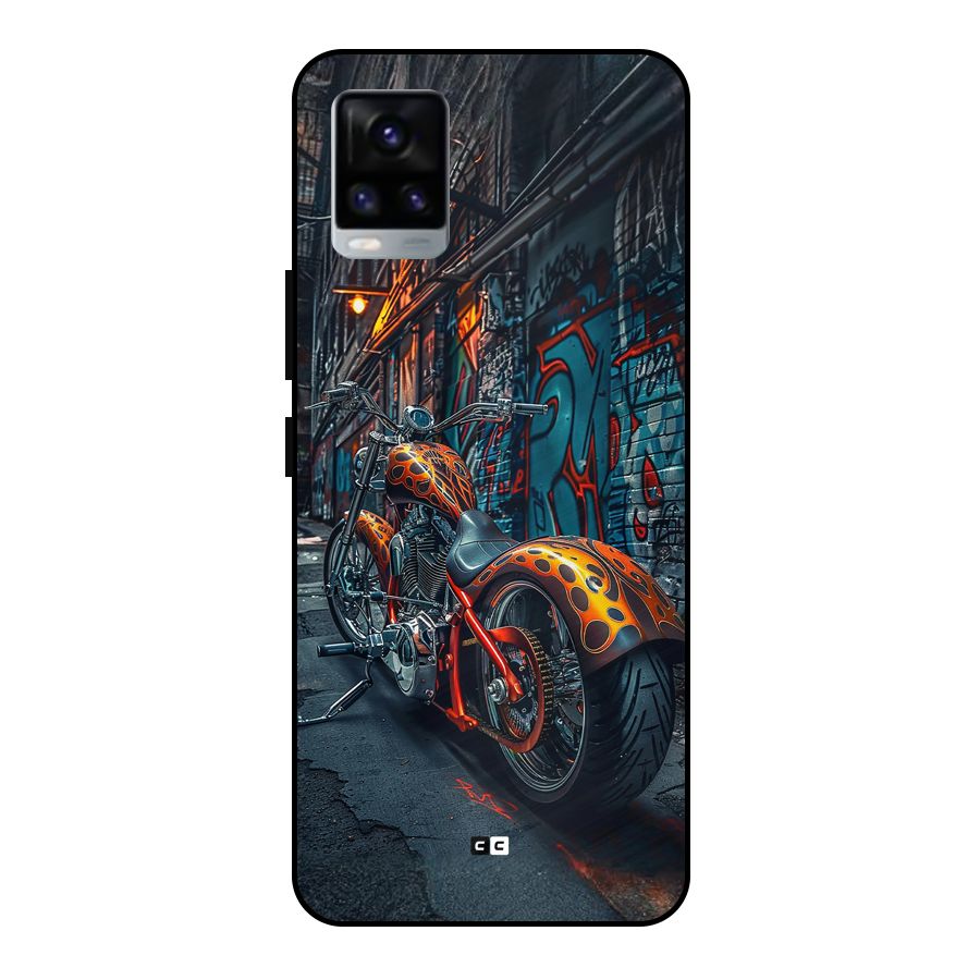 Orange Fatbike Metal Back Case for Vivo V20 2021